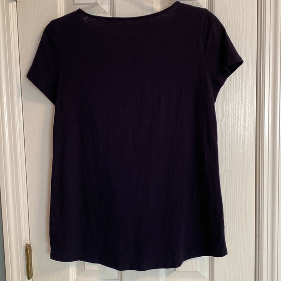 Talbots Sz 6 Navy Blue/Multi-colored Floral A-line Skirt - Bonus Tee Included!!! - Picture 9 of 9